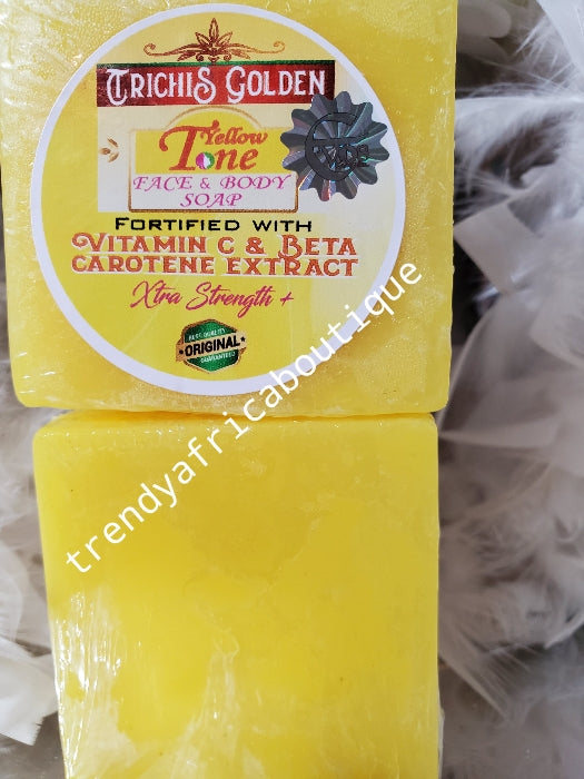 New product alerts: x 1 bar soap EVOB costmetics TRICHIS Golden Yellow Tone bar soap Beta carotene and Vitamin C, whitening vitamins .