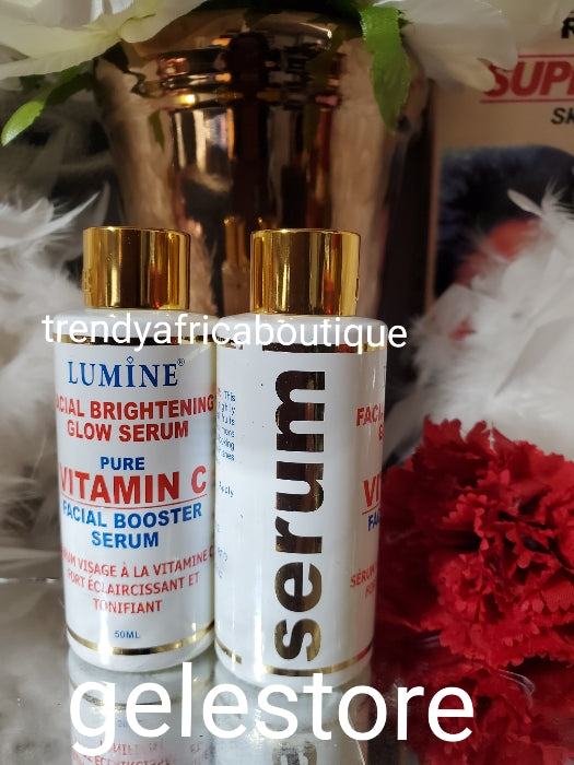 X 1 Lumine pure vitamin C face & body brightening and glowing serum. 50ml x 1. Anti dark spots.