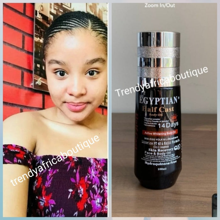 Another banga; Egyptian Half cast avtive whitening body oil 14 days skin recovery for face & body 100ml x 1