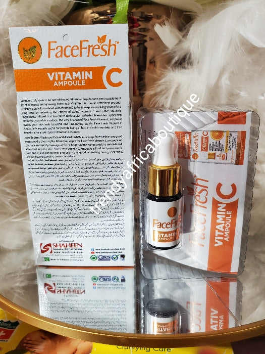 New product alert🔥🔥 x 1 ampoule. FaceFresh Vitamin C Ampoule. Skin whitening, anti-aging, even skin tone, remove hyperpigmentation, anti wrinkle. & more. 👌👌magical whitening in just a few days.
