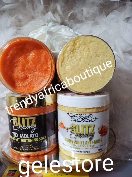 2pcs 🔥🔥🔥BANGA!! Glitzluxury Snowwhite anti-aging Molato Soap, & 10D Ri –  Trendy Africa Boutique