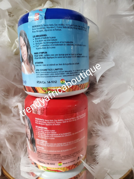 2 jar soap: JRA African Fresh oyigbo gold Alata soap. Papaya & strawberry extracts 500g x 2 great Bathing soap skin treatment 👌💯 Authentic