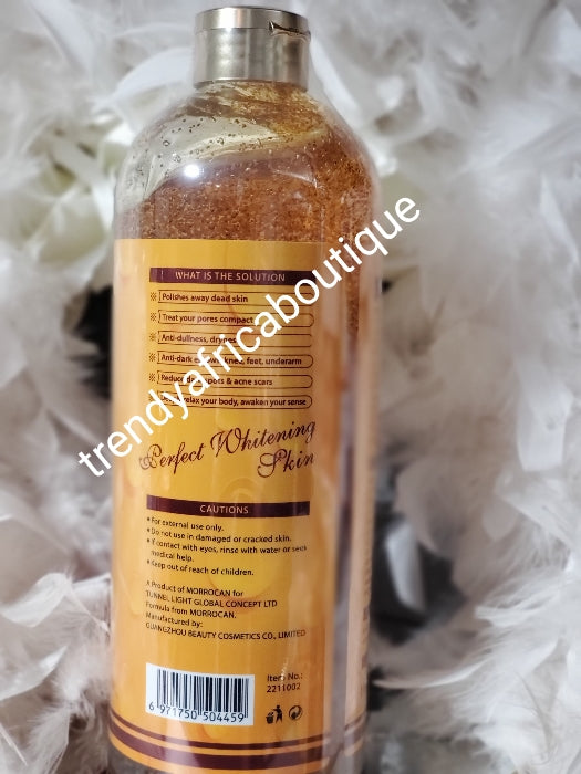 Extra aufhellendes Duschgel mit reinem ägyptischem Zaubergold. Mit Karotten + Eigelb und Glutathion, Ascorbinsäure + Kollagen 1000mx1l