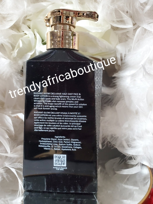 New Banga: RADIANT GLOW EXCLUSIVE PARIS FACE & BODY LOTION. Strong half cast with glutathion, collagen, AHA, RETINOL 500ml x 1