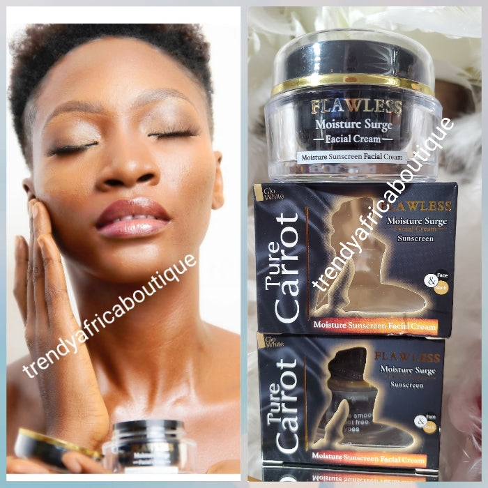 X 1 pure carrot flawless moisture surge face cream spf 20. Super moist Trendy Africa Boutique X 1 pure carrot flawless moisture surge face cream spf 20. Super moist Trendy Africa Boutique