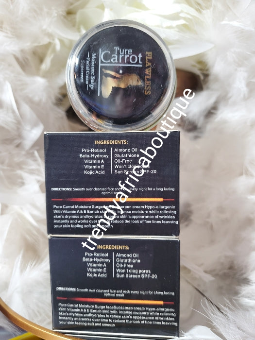 4-teiliges Set aus reiner Karotte, makelloser Feuchtigkeitsschub für Ebenholzhaut! Körperlotion 400 ml, Serum 60 ml, Kombination aus Gesichtscreme und Seife im Angebot