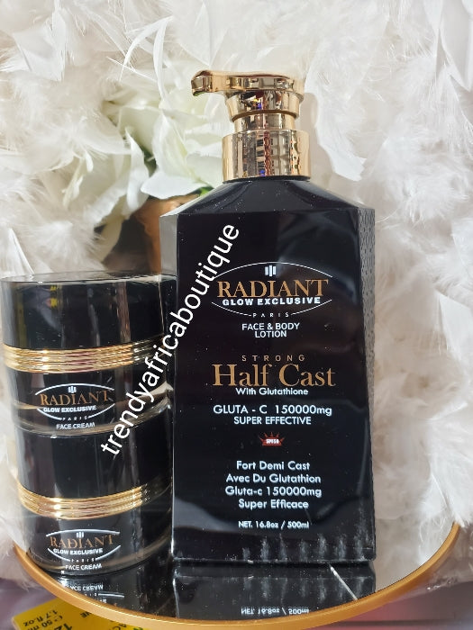 ANOTHER BANGAR! 2PCS. RADIANT GLOW EXCLUSIVE PARIS face & body lotion Trendy Africa Boutique ANOTHER BANGAR! 2PCS. RADIANT GLOW EXCLUSIVE PARIS face & body lotion Trendy Africa Boutique
