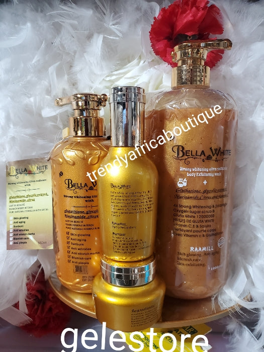 Another Banga!! 4pcs Bella white Gold Strong whitening ultra radiance Trendy Africa Boutique Another Banga!! 4pcs Bella white Gold Strong whitening ultra radiance Trendy Africa Boutique