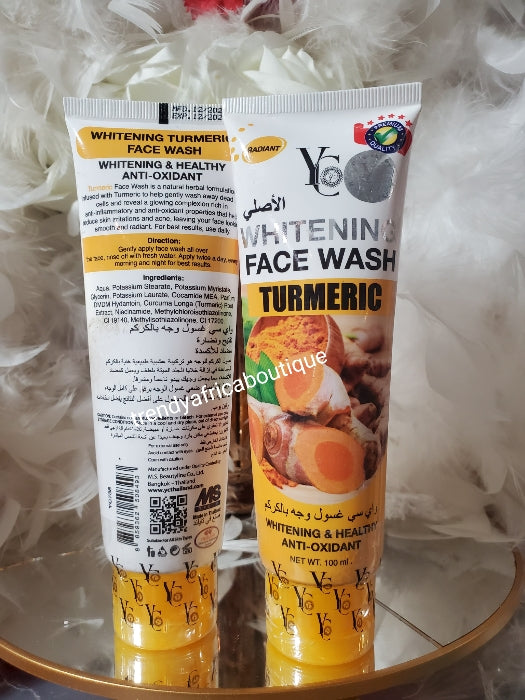 ANOTHER BANGA!!! YC turmeric whitening face wash. 3triple action anti-aging, anti pimples, wash away deed cells and real a healthy skin. Healty Anti oxidants with natural herbal formula. All skin types. 100ml x 1