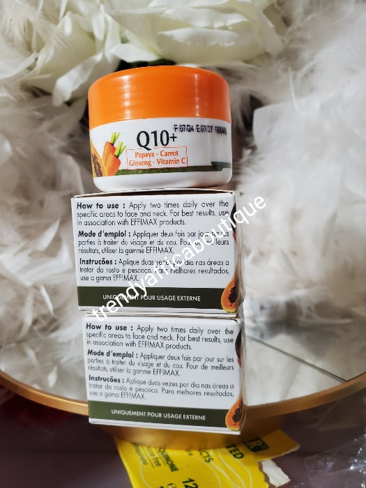 Another Banga! X 1 Jar Effimax Q10+ face cream anti dark spots. Formulated ginseng, papaya, carrot & vit. C
