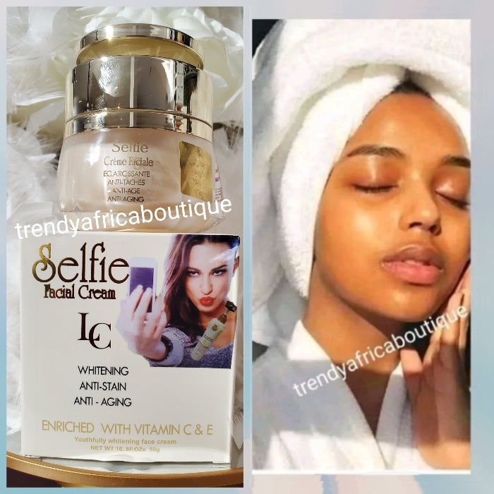 2pce perfect anti-aging combo: Lait selfie 24h booster tone body lotion & face cream. 500mlx 1, Achieve uniform stainless and natural whitening with Glutathion, Arbutin + collagen