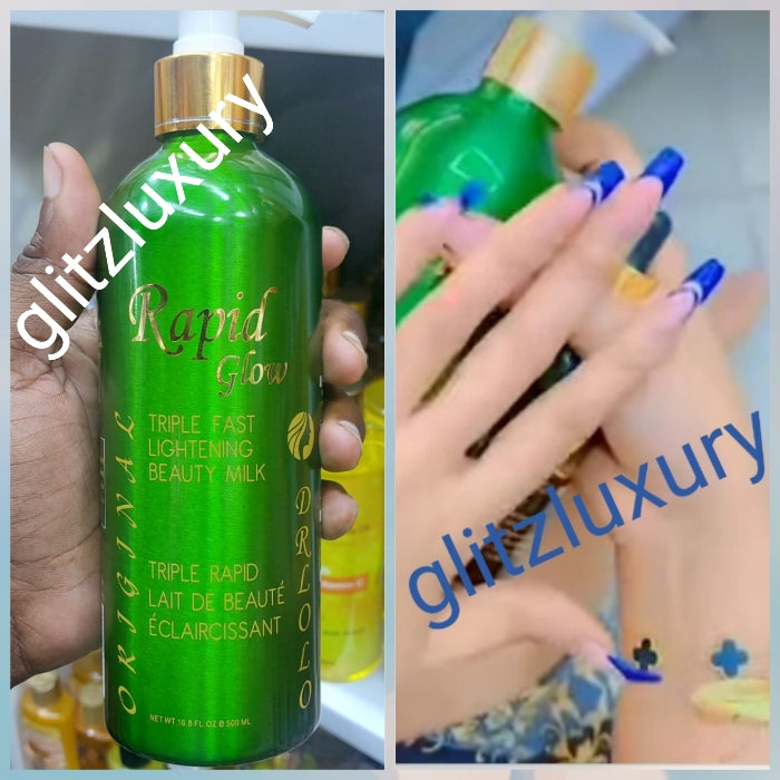 New Banga: Dr. LOLO Rapid Glow triple fast lightening body milk ( lotion). Anti stretch marks, green veins, white dots. 500ml x 1