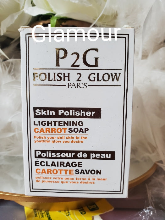 2pcs. Combo: P2G (polish to Glow) paris skin lightening and polishing body lotion with carrot extracts. Anti stretch marks and scars. Body lotion 500ml + exfoliating combo
