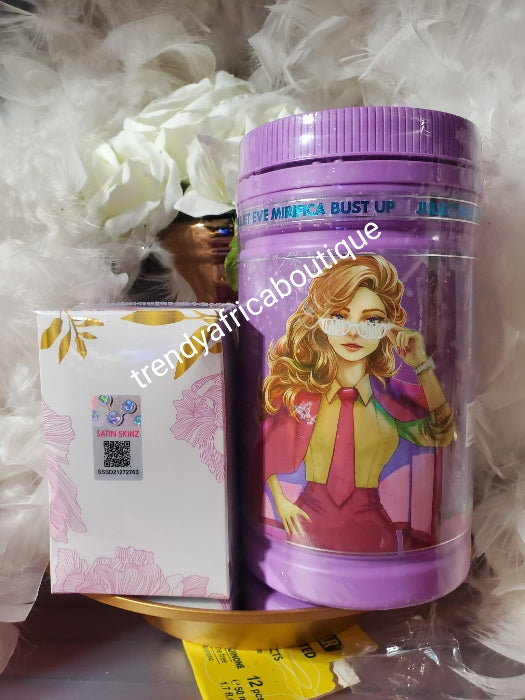 Perfect combo! 2pc duo from Satin Skinz Juliet Eve mirifica BUST UP powder supplements chocolate flavor & Juliet Eve capsules 60/bottle. Women best friend 👌👌