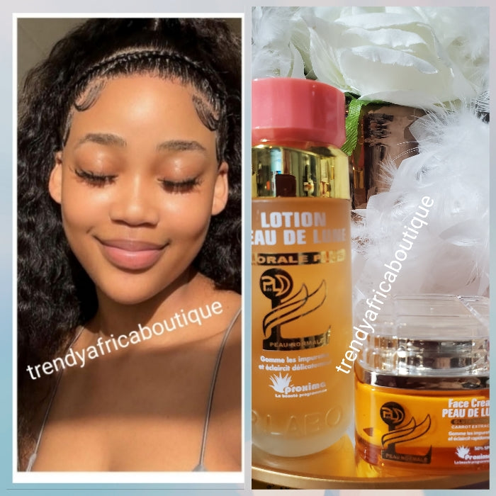 2pcs. Set: lotion peau de lune florale plus face cleanser & Peau De Lu – Trendy Africa Boutique