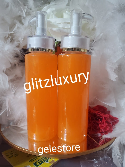 NEW PRODUCT ALERT👌👌💪TOP QUALITY Glitzluxury HALFCAST oil Triple action moisturize, whitens and repairs your skin. 250mlx 1 bottle: Results in 5 to 7 days! Kojic dip, giga white powder, carrot oil & more. Super super effective whitening 💯