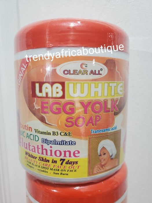 Savon LAB WHITE - Duo Ultra Blanchissant Anti-Tâches (Jaune D'oeuf & Tomate) - 2 X 160g, Pour Le Corps Et Le Visage, Fabriqué En Thaïlande