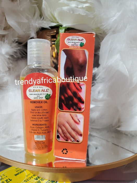 Clear All dark knuckles clear & dark spots remover serum/oil. Super active with carrot & Papaya x 1 .