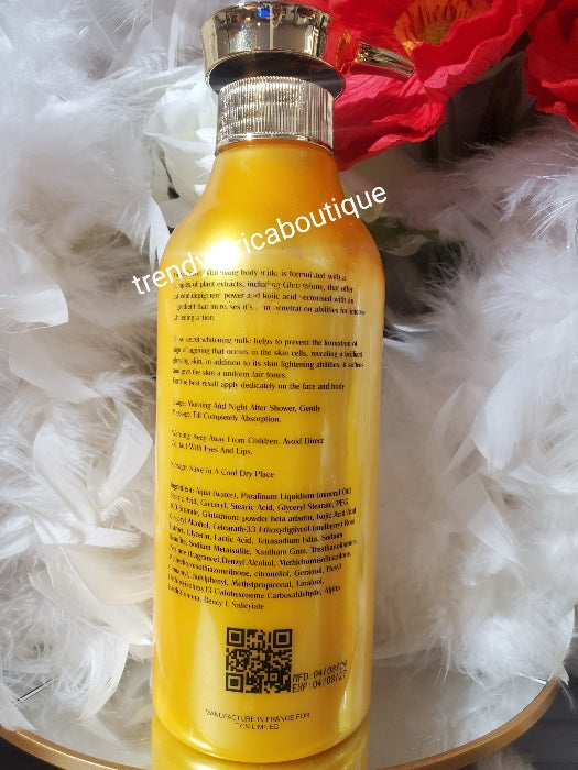 Another Banga lotion landed!!! Glow secret Gold 24k whitening body milk. 3x skin polishing Cavier extract 500ml x 1. Anti-aging body lotion sale