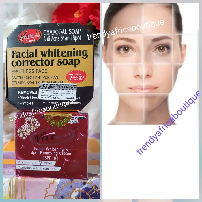 Savon Correcteur VEET GOLD Vitamin C - Éclaircissant, Anti-taches - 110 Ml - FPS 15
