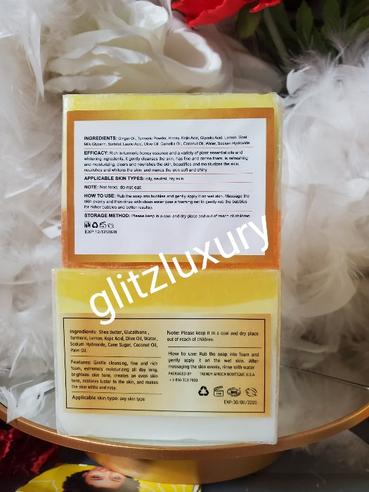 New products alert: Glitzluxury superior Kojic acid whitening soap & Snow white soap for face & body. 200gx 1 glutathion, lemon extracts & turmeric. Super effective dark spots erase soap.