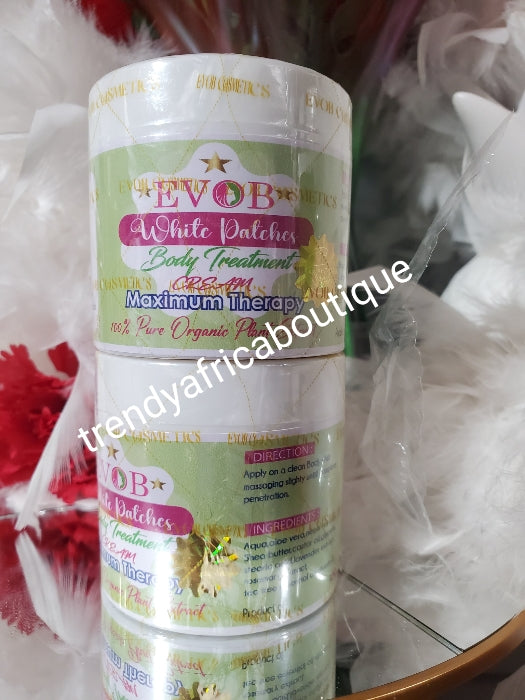 Evob white patches body repair treatment cream. Maximum therapy 💯 organic plant extracts 120g x 1 price is for one jar