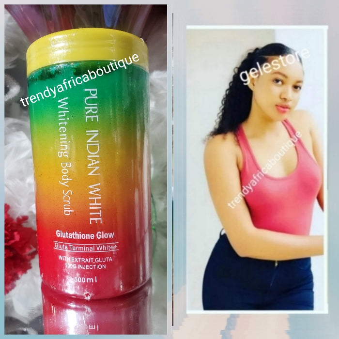 2pcs. Banga!! Pure Indian White Glutathion Glow gluta terminal white+ whitening serum 100ml & body Scrub. Clean, Clear, knuckles, hyperpigmentations etc