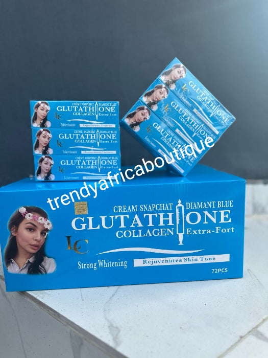 New products ALERT!! Snapchat Diamant Blue glutathione & Collagen extra fort whitening & rejuvenating tube cream. 50ml x 1 sale