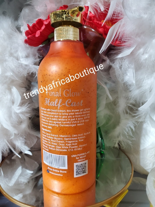 Final Glow halbgegossene, aufhellende Multi-Action-Körperlotion mit Kojic und Arbutin für Gesicht und Körper. Lichtschutzfaktor 50. 500 ml x 1