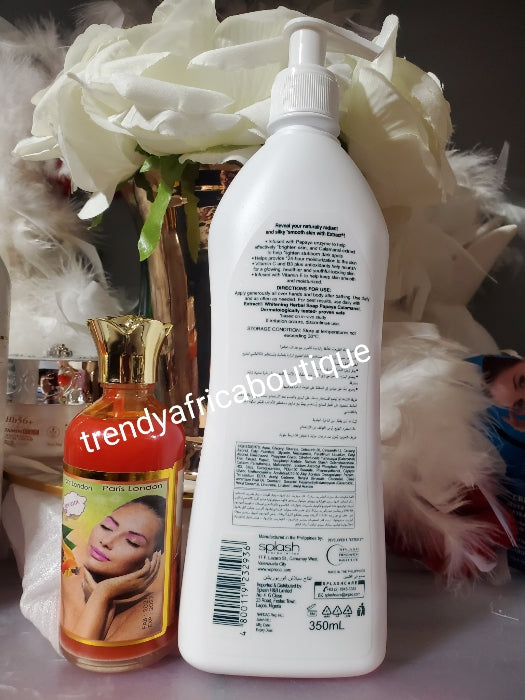 3pcs. Nigeria EXTRACT body lotion 350ml, Soap & alpha arbutin papaya whitening serum. TOUGHER SKIN type. 100% Original Extract