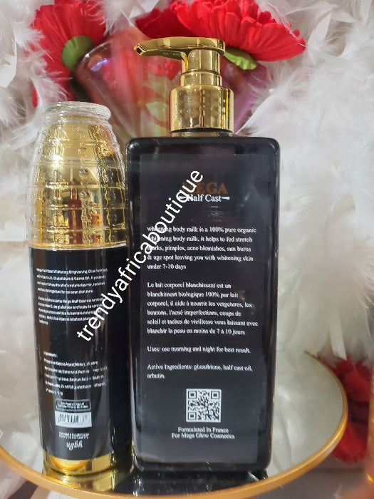 2pcs Banga; Mega Halfcast whitening body lotion & whitening body oil. filipino oil, Halfcast oil, glutathion & Arbutin Spf50. Anti stretch marks and blemishes 7 to 10 days visible RESULTS. ORGANIC FORMULA