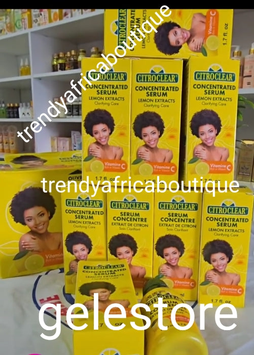 X 1 bottle Citro clear concentrated serum with lemon extracts. Anti dark sports and discolorations Add to lotion, oil or body cream x 1