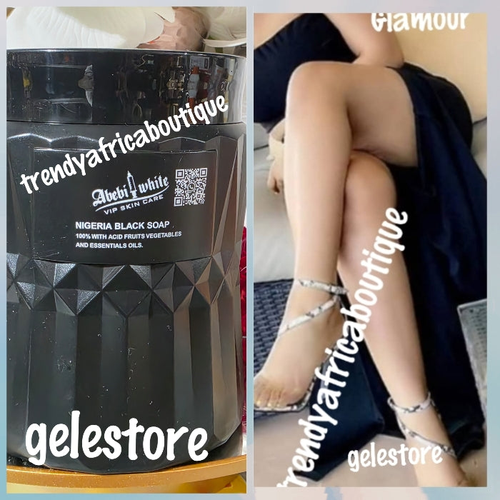2pcs. Latest Abebi white Gluta Black 5xxxxx + Snow white face and body lotion 500ml, & Abebi Nigeria Organic Whitening BLACK SOAP 10x power big 800g 💯Satisfaction