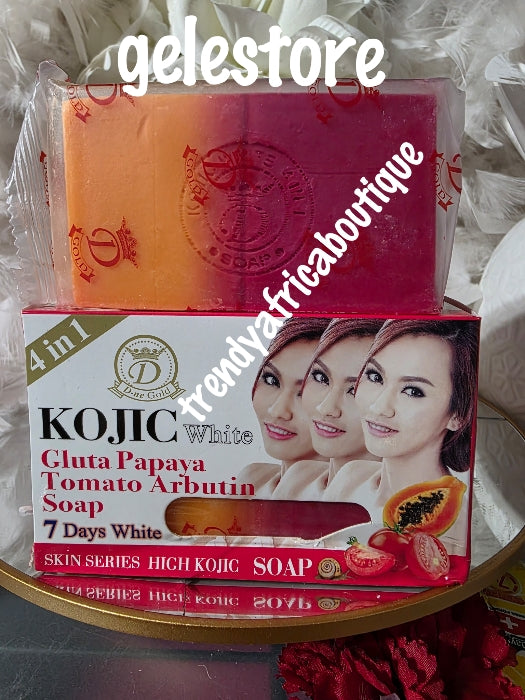 2 Bar soap sale: kojic white gluta papaya tomato arbutin soap 7 days. 160g x 2 soap