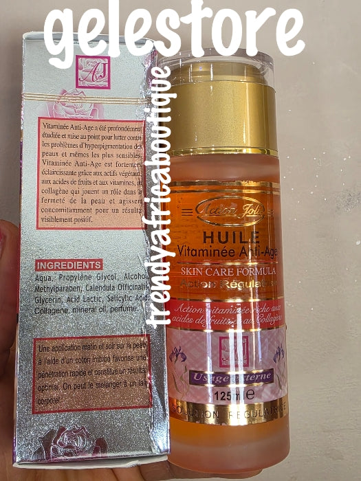 Action Jolie Intensiv aufhellendes Gesichts- und Körperöl mit dreifacher Wirkung. Tolles Anti-Aging, Fruchtsäure, ätherisches Öl und Kollagen. 125-ml-Flasche