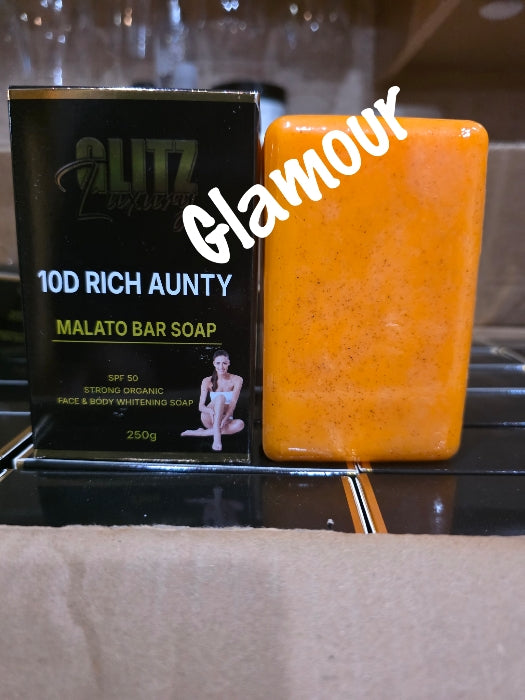 New product alert: Glitzluxury 10D Rich aunty molato bar soap. Strong organic face & body whitening soap spf 50. Anti stretch marks, hyperpigmentations, sunburn. Gives 2 shades whiter.
