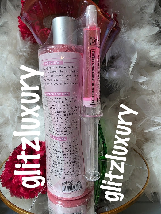 Tera Irene's SNOW whitening body lotion. See results from 7 days. Free serum attached 400ml x 1 spf 30. Glutathion, collagen alpha arbutin, witch hazel