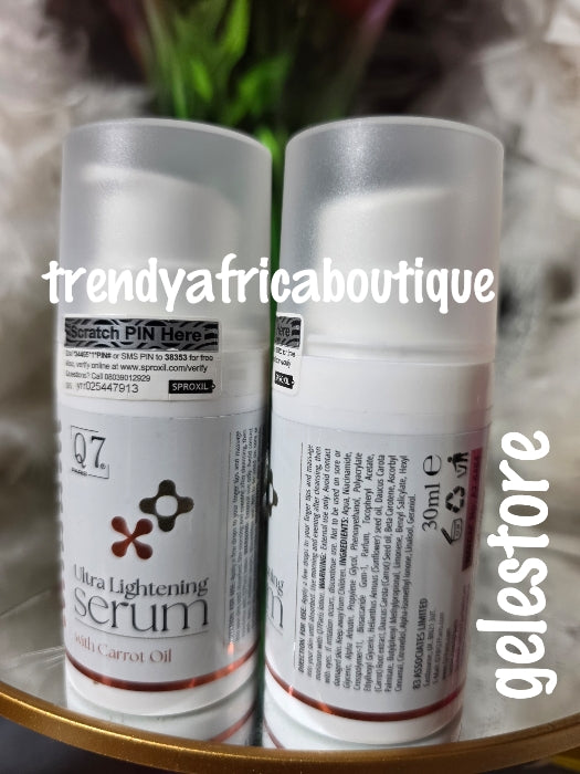 Q7 Paris Luminaire Gesichts- und Körperserum mit dreifacher Wirkung für fettige Haut. Salicylsäure und Niacinamid 30 ml x 1