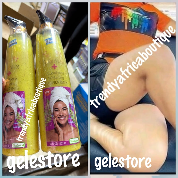 1 bottle Sale: Gluta White & glutathion whitening shower gel. Exfoliat –  Trendy Africa Boutique