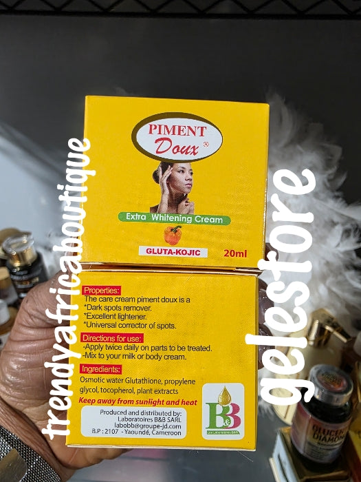 Original Piment Doux Gluta - kojic face cream universal corrector of dark spots, excellent face lightener. 30g jar x 1