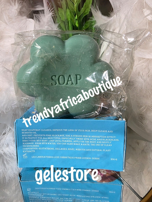 Lait Snapchat diamant blue face and body soap (teal blue color) high whitening with glutathione and kojic. Anti stains and spots 100% satisfaction
