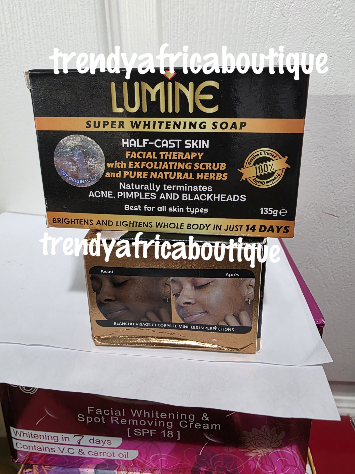 NEU Lumine Half-Cast Creme zur Korrektur dunkler Flecken für Gesicht und Körper. Für dunkle Innenseiten der Oberschenkel, unter den Armen, im Gesicht und am Hals, an den Knöcheln, Ellbogen, Knien usw. 50 g x 1
