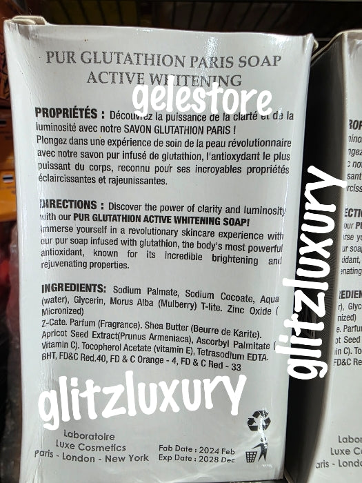 New product alert: Pure Glutathione paris purifying whitening soap. 200g x 1 spf 15