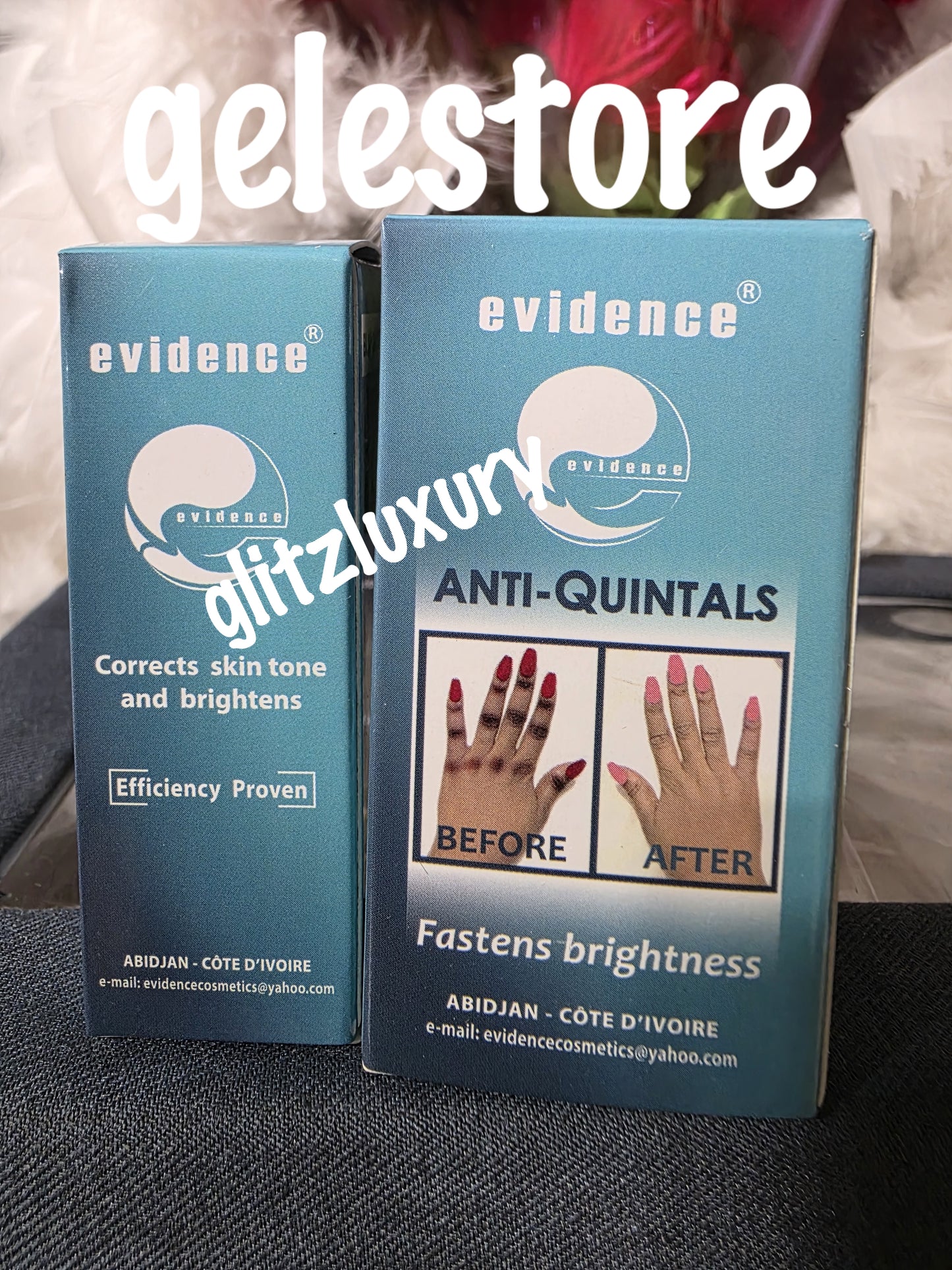 2pcs Sturborn dark knuckles whitening treatment; Evidence anti Quintals fast brightening solution for your dark knuckles, knees and elbows 30ml cleanser + 15ml whitening serum concentre