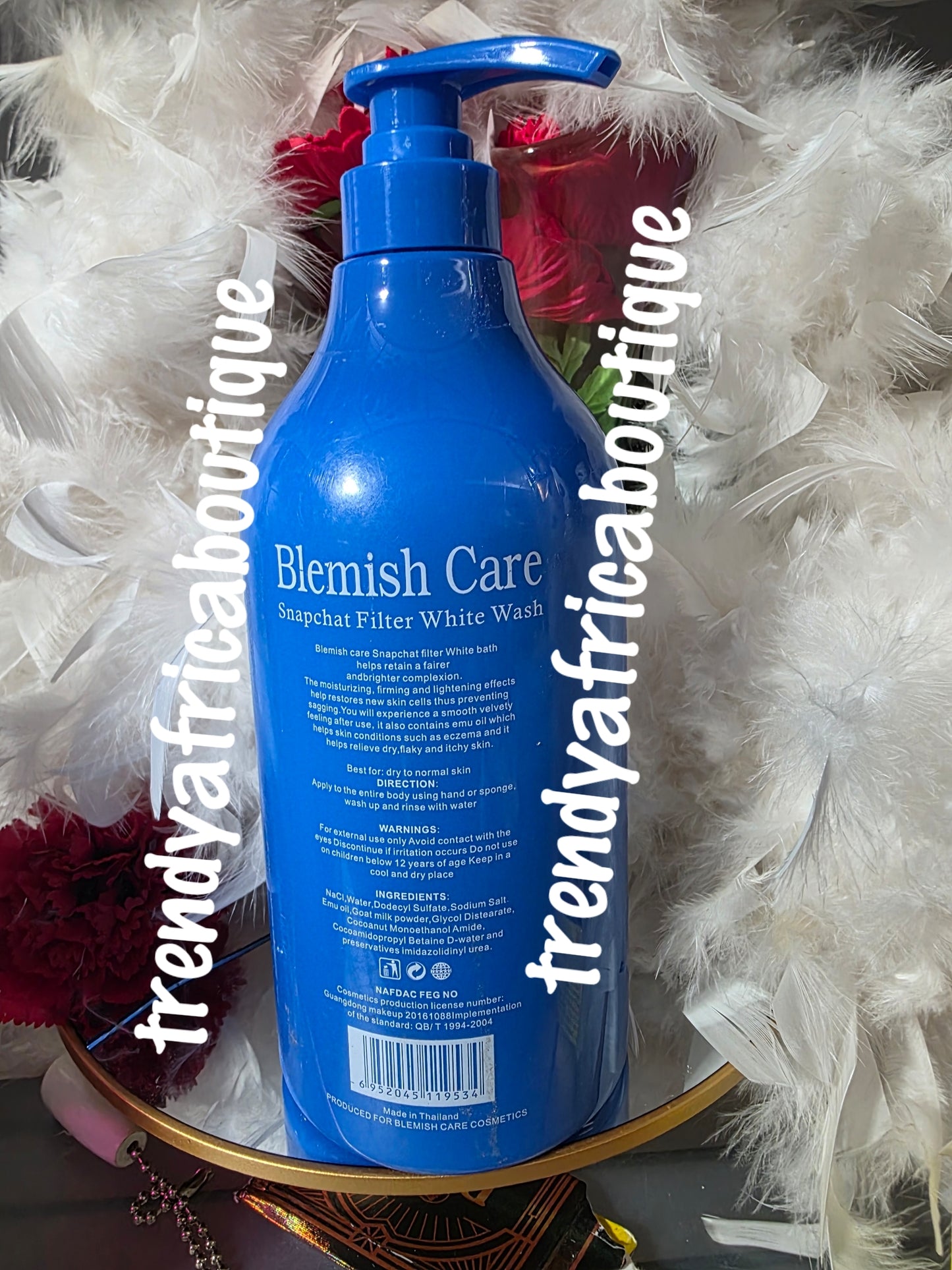 Another Banga: Blemish care Snapchat filter white lightening & firming body wash spf 35. Enriched with cow milk & Honey 1000ml x 1 spf35