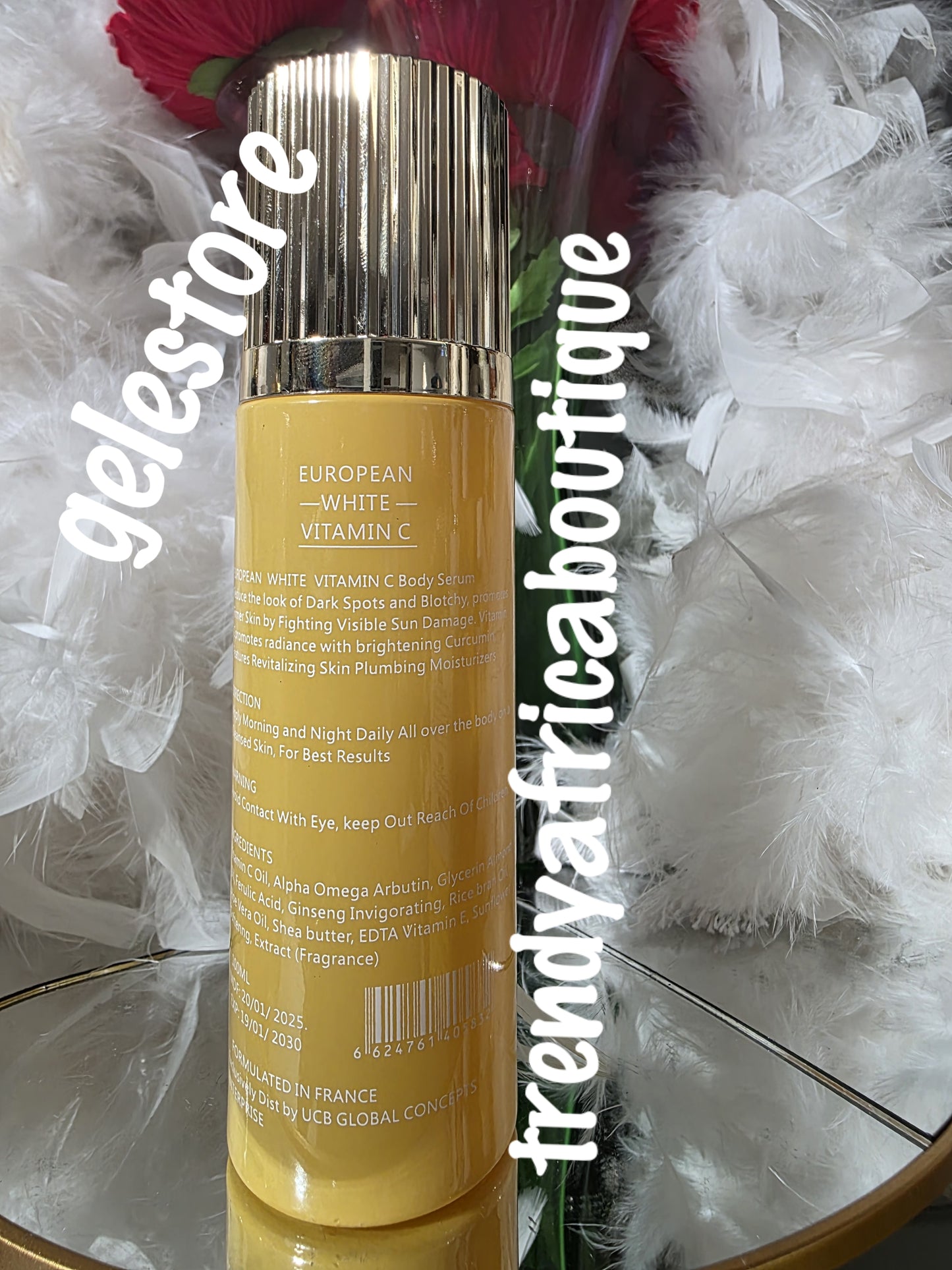 X 2 Flaschen Evob weißlich Weißes, stark aufhellendes Duschgel für Gesicht und Körper. Formuliert mit Glutathion, Honigextrakten, Zitronensäure und Kojisäuren. 500 ml x 2