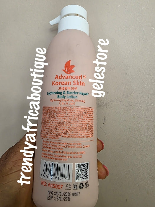 Another banga: Advanced Korean skin lightening & Barrier Repair body lotion: 3 in 1 jar lightening, repairing & shinning 500ml x 1
