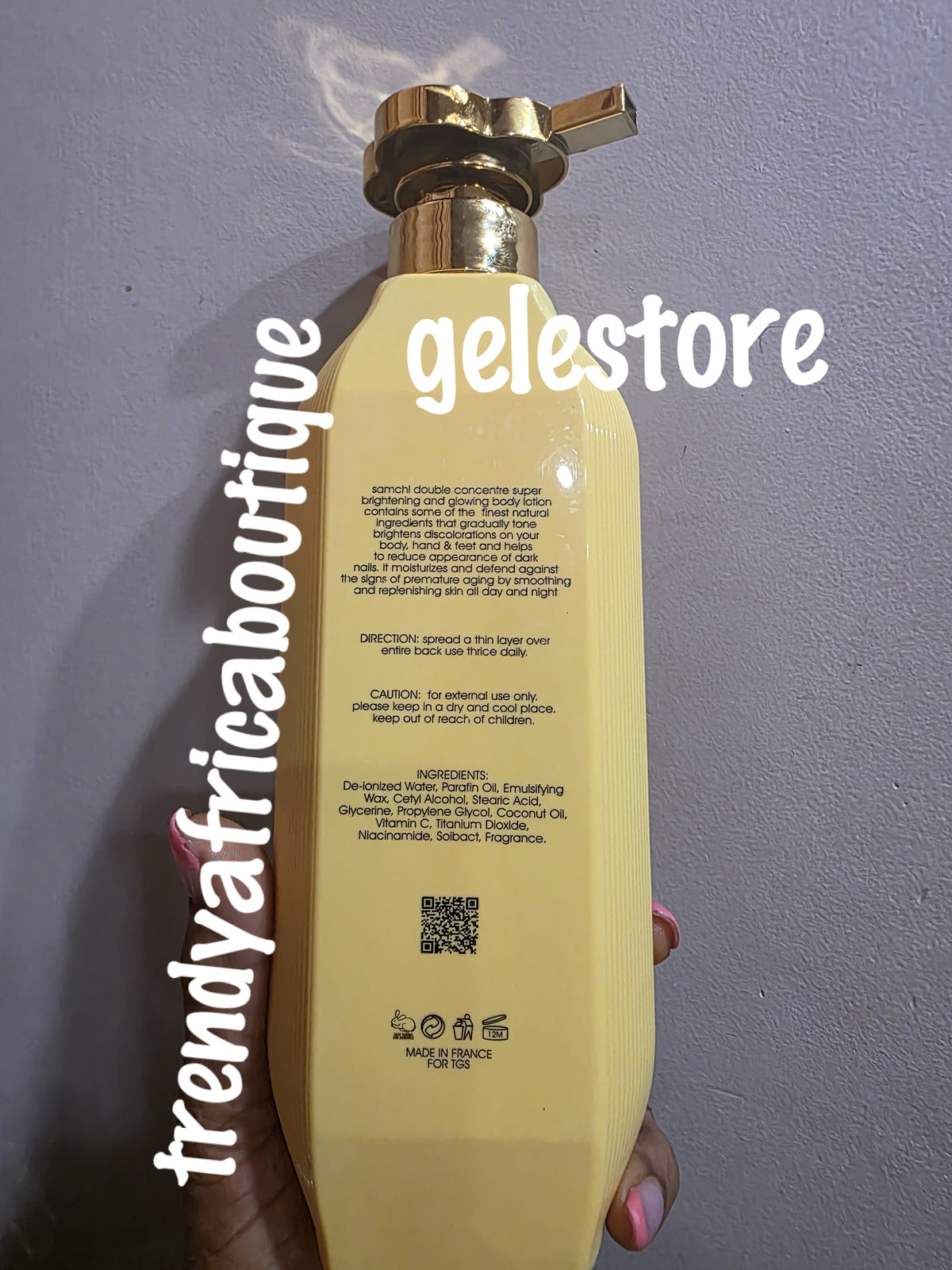 Samchi double concentre Body lotion. Brightening & glowing body milk with spf60