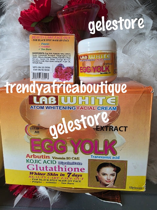 Laborweiß mit Eigelb-Extrakt, Arbutin, Glutathion-Gesichtscreme. Weißt in 7 Tagen auf. Gegen Sonnenbrand, Pickel und Falten, 100 % Zufriedenheit