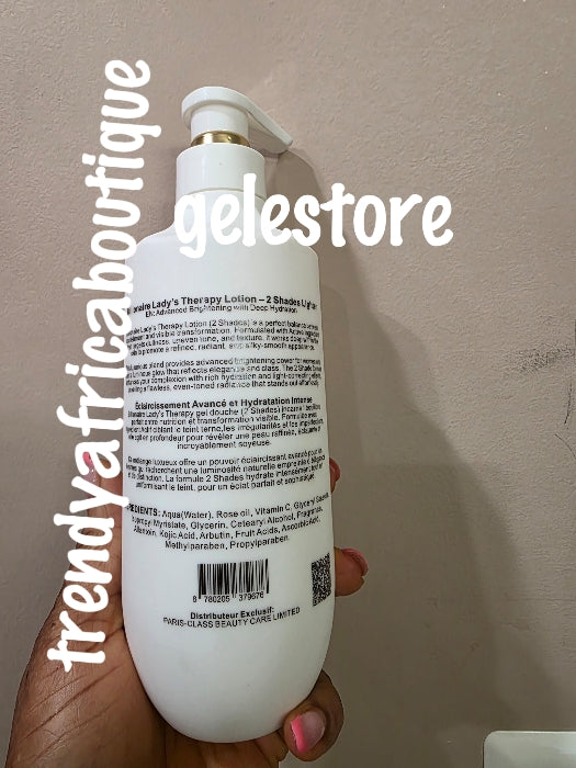Another Banga: Billionaire Lady's therapy advance glow booster lightening body lotion. 2 shades lighter 500ml x 1. Hydroquinone FREE